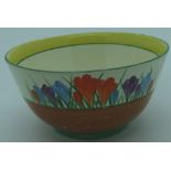 Clarice Cliff Crocus bowl 5.5' diam.