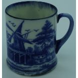 Swan china miniature blue & white mug by Charles Ford