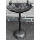 Cast iron bird bath