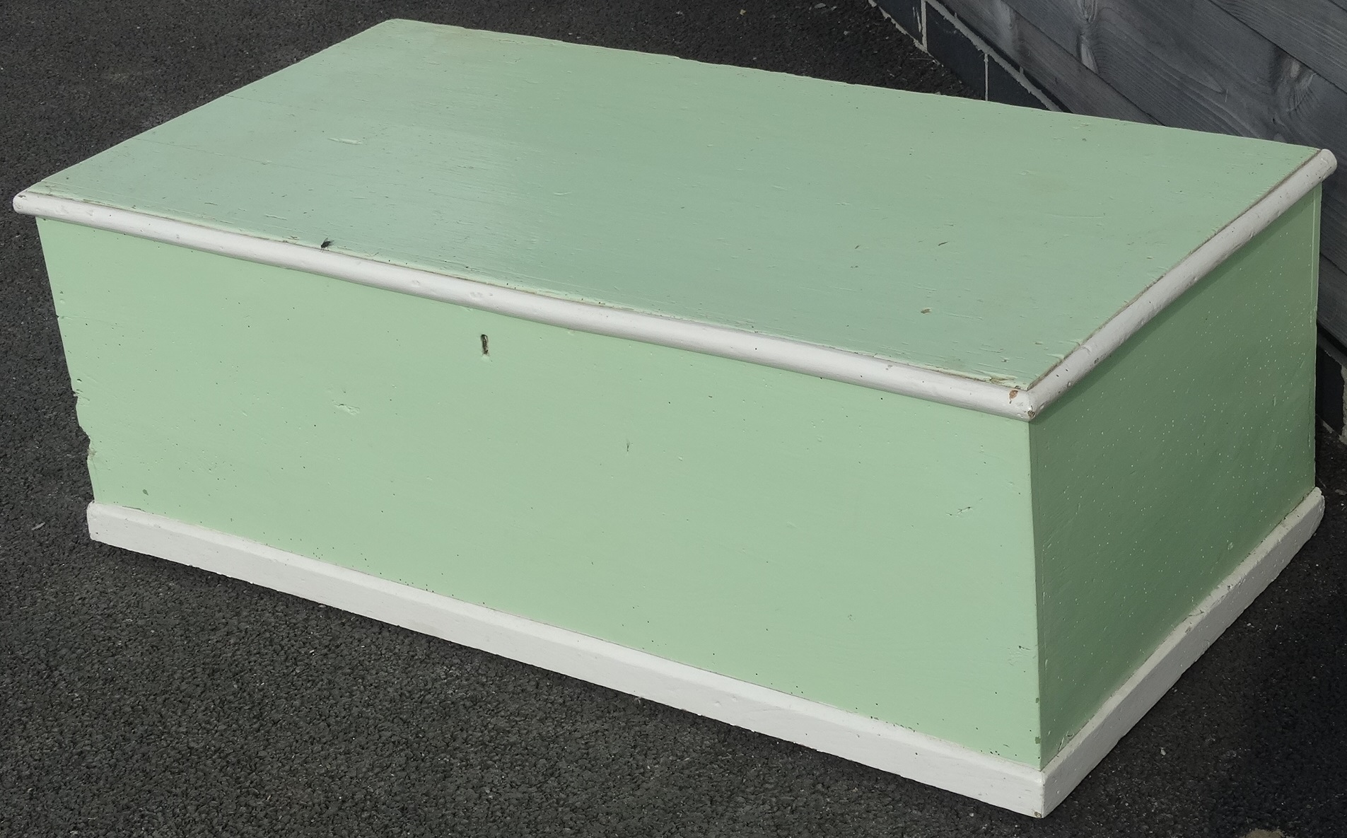 Painted pine blanket box