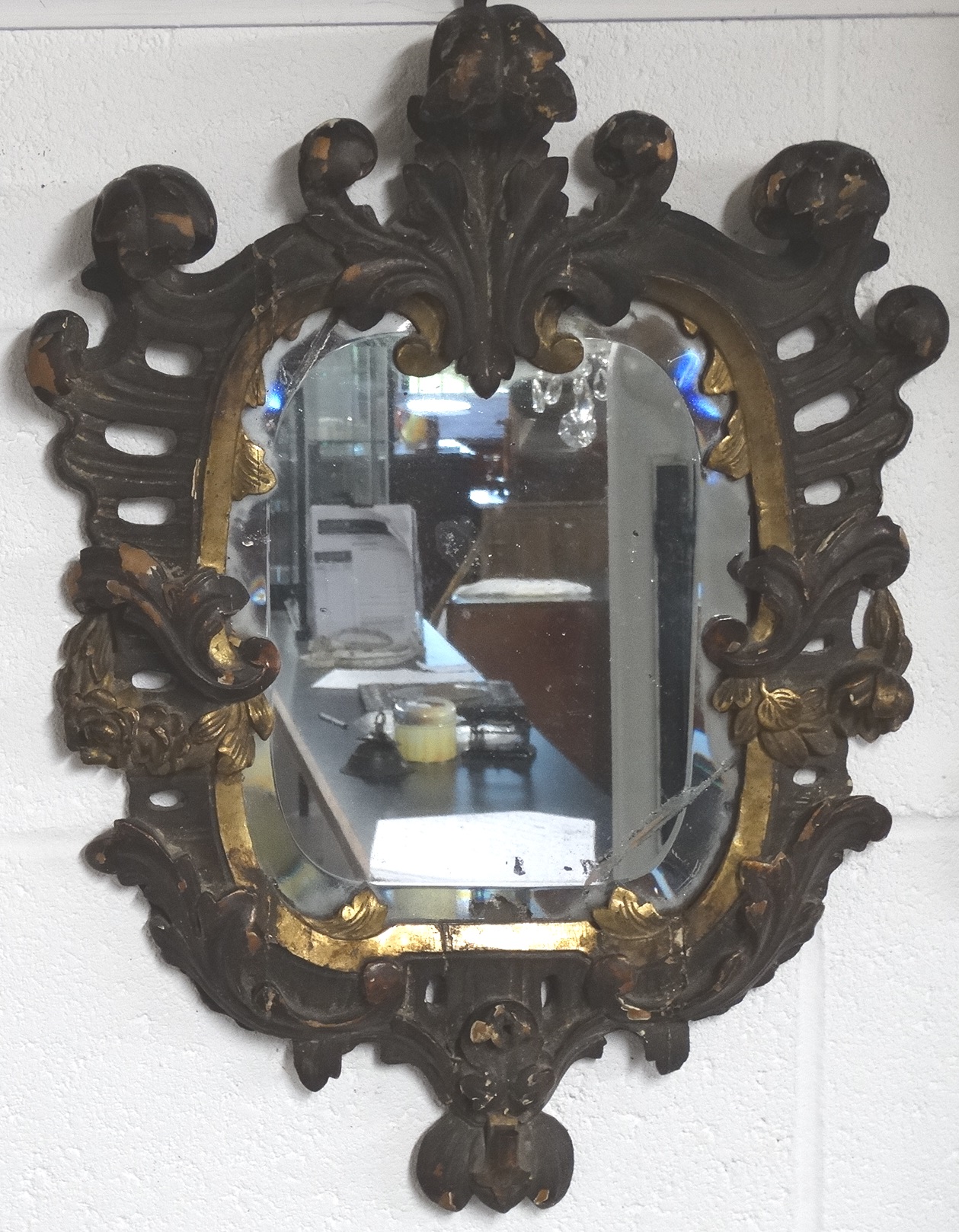 Early gilt framed mirror