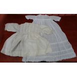 Child's lace Christening dress & another