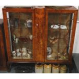 Walnut china display cabinet