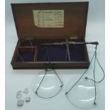 Mahogany boxed Apothecary scales