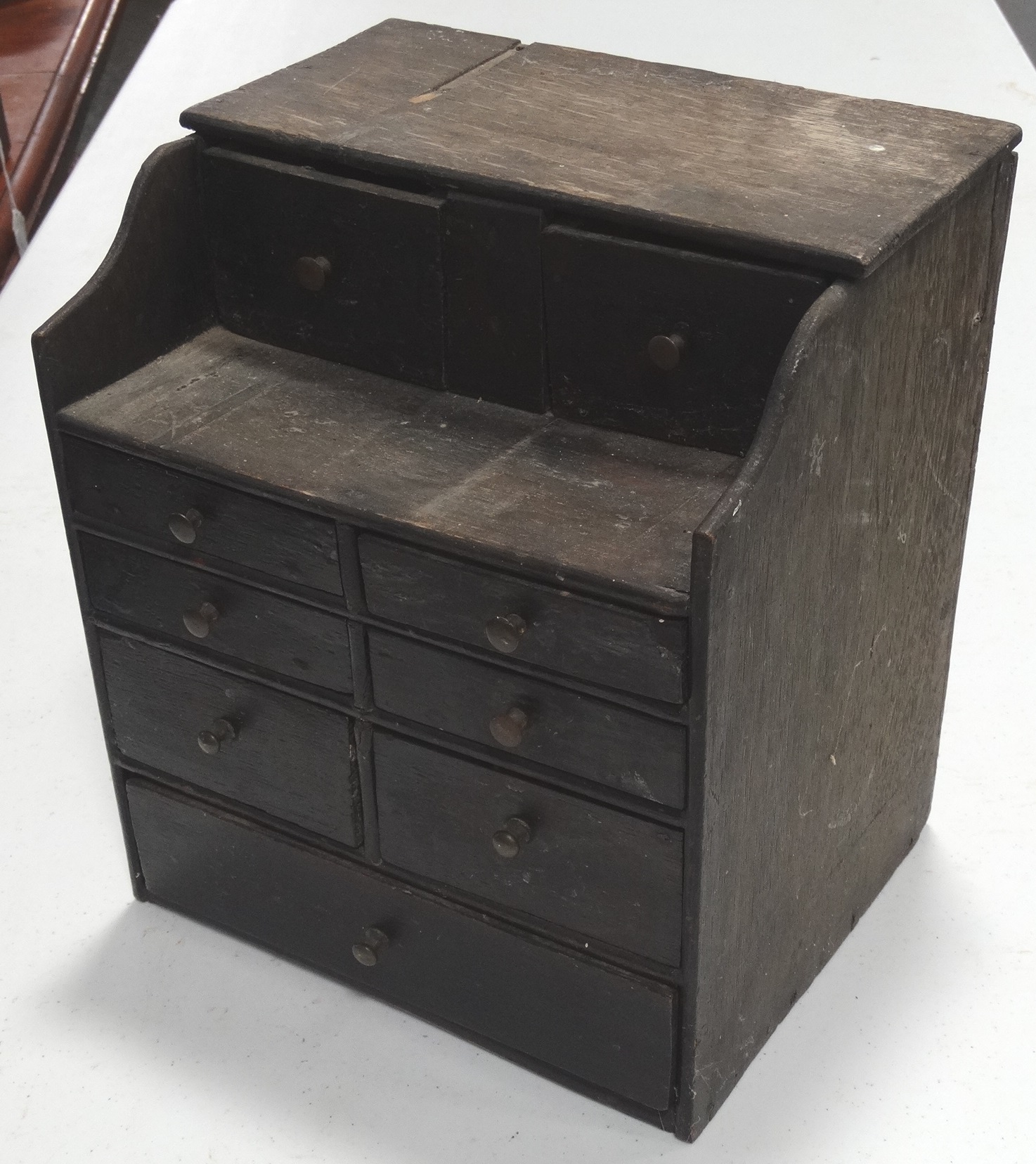Oak set of table drawers