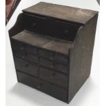Oak set of table drawers