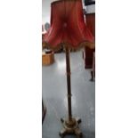 Brass standard lamp