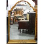 Oriental lacquered bevelled & framed mirror 26'x41'