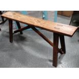 Small Country elm bench