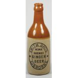 Stoneware Ginger Beer Bottle Advertising, SMITH BROS GISBORNE, Bourne 29 maker, Light wear Very