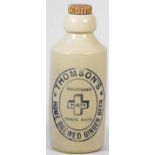 Stoneware Ginger Beer Bottle Advertising, THOMSON’S HOME BREWED GINGER BEER, Bourne 13 maker,