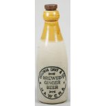 Stoneware Ginger Beer Bottle Advertising, GOODWIN DAVY HAWERA, Maui Bros maker, original stopper,