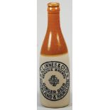 Stoneware Ginger Beer Bottle Advertising, C L INNES AUCKLAND & HAMILTON Govancroft-3 maker, Very