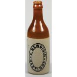 Stoneware Ginger Beer Bottle Advertising, E NEWBIGIN HASTINGS Bourne 23 maker, crazing, minor