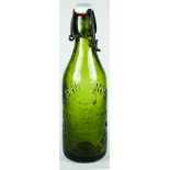 Lightning Stopper Soft Drink bottle, advertising WERE BROS CHRISTCHURCH, Tower tm, A Rare version,