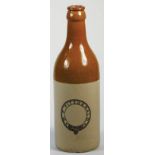 Stoneware Ginger Beer Bottle Advertising, D FITZGERALD Bourne 27 maker, A very Rare version less