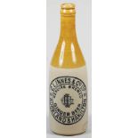 Stoneware Ginger Beer Bottle Advertising, C L INNES AUCKLAND & HAMILTON Govancroft-1 maker, Very