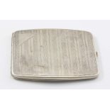 1920's Period Gents HM Silver cigarette case with engraved relief Birmingham C. 1926 4.5ins x 3.5ins