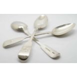 Trio of HM Silver Victorian period teaspoons with monogram to handle London c. 1853 with makers mark