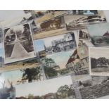 Quantity of Edwardian and other vintage collectors postcards Kent towns and villages 50 items in