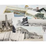 Quantity of Edwardian and other vintage collectors postcards USA 1900's - 1920's related 68 items in