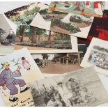 Quantity of Edwardian and other vintage collectors postcards Japan related 84 items in lot