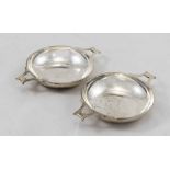 Pair of WWI period HM Silver two handled Porringer style dishes London C. 1916 1ins D x 6.5ins W (