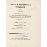 Schärer, Ludwig Emanuel. Lichenum helveticorum spicilegium. 12 Sektionen in 2 Bdn. Bern, C. A. Jenni