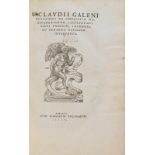 MEDIZIN - Galenus, Claudius [Galenos von Pergamon]. Sammelband mit 3 seltenen Colinaeus-Ausgaben.