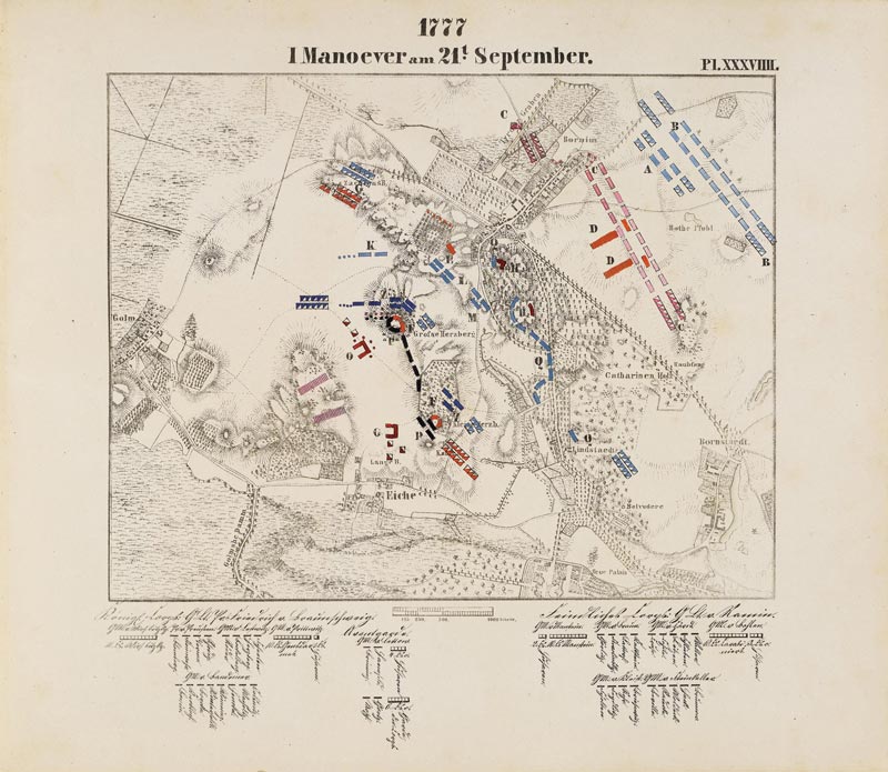 MILITARIA - Dispositionen zu denen Potsdamschen Herbst-Manövern de Anno 1764 bis incl. 1783. Als