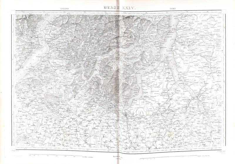 ATLANTEN - Lot von 2 Schweizer Atlanten.  ENTHÄLT: 1. Dufour, G. H. Topographische Karte der