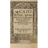 Brant, Sebastian - Cato, Dionysius. Cato zu Latin, und weilandt durch den Hochgelerten doctorem,