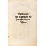 FREIBURG - Burgrechten und Pündnussen der Statt Freyburg in Uchtland. O.O., ca. 1690. 4°. [1] Bl.,