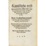 MATHEMATIK - Rudolff, Christoph. Künstliche Rechnung mit der Ziffer und mit den zal pfennigen