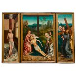 16th century follower of WEYDEN, ROGIER VAN DER (1398/1400 Tournai - Brussels 1464) Triptych: