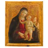 Circle of FUNGAI, BERNARDINO (1460 Siena 1516) Madonna and Child with the young John the Baptist.