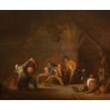 OSTADE, ADRIAEN VAN (1610 Haarlem 1685) Merry gathering at an inn. 1636. Oil on panel. Signed and