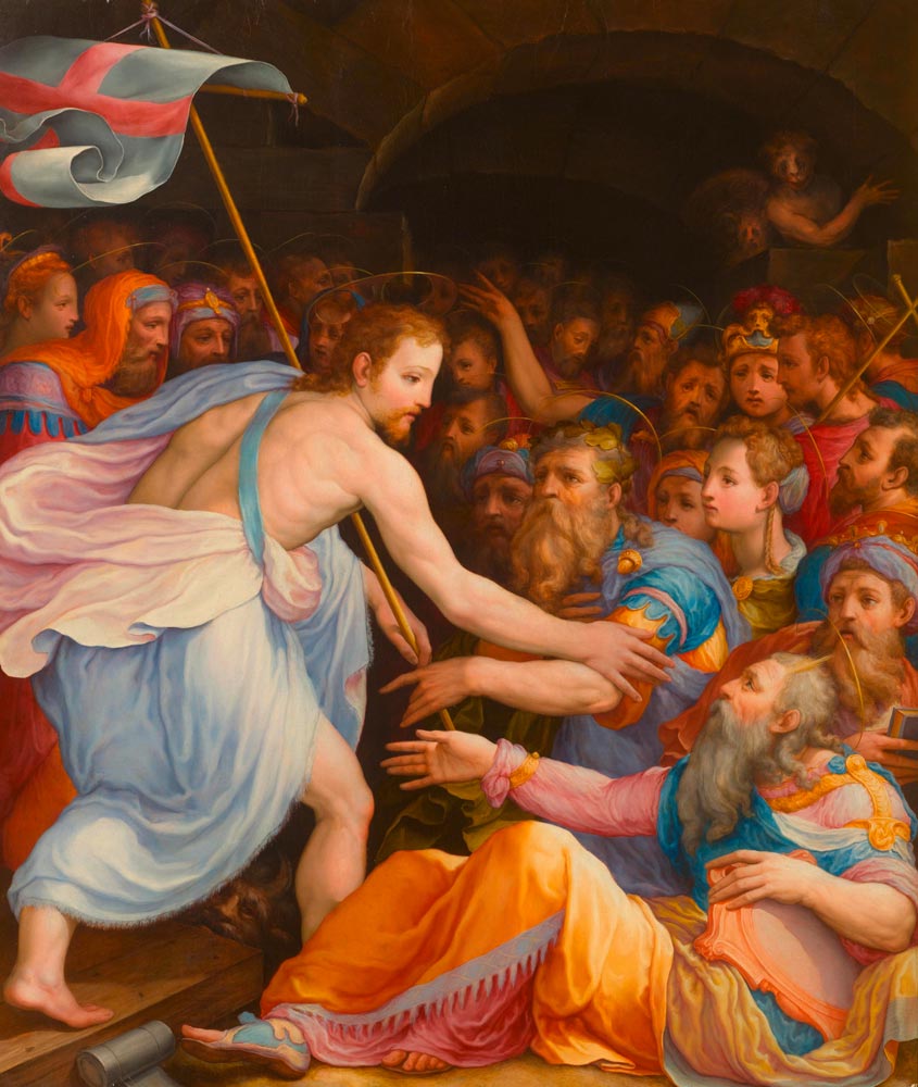 VASARI, GIORGIO AND COLLABORATORS (Arezzo 1511 - 1571 Florence) Christ in Limbo. Oil on panel. 145 x