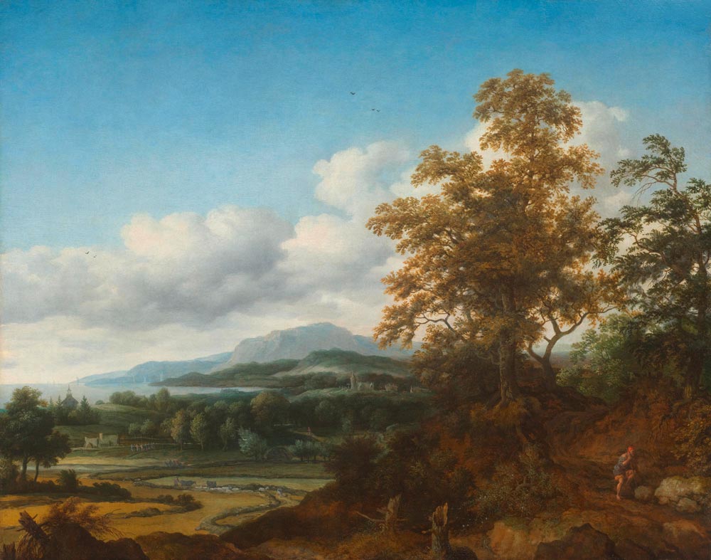 HAAGEN, JORIS VAN DER (Dordrecht circa 1615 - 1669 The Hague) View of a lake landscape with a