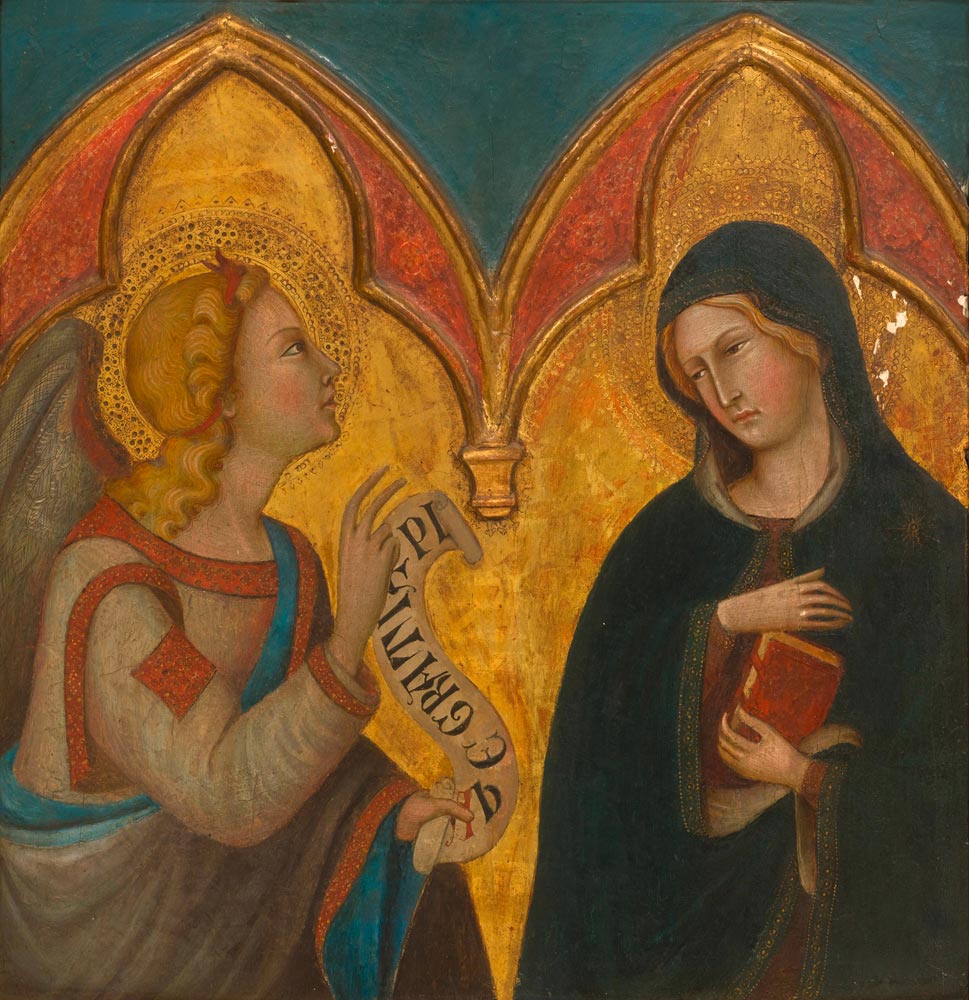 FREDI, BARTOLO DI (circa 1330 Siena circa 1409) The Annunciation. Circa 1388-90. Tempera and gold