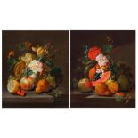 WINCK, JOHANN AMANDUS (Eichstätt circa 1748 - 1817 Munich) Pair of works: Still life of fruits and