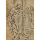 Attributed to CANO, ALONSO  (1601 Granada 1667) Christ at the column. Verso: study of an arm.