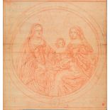 Workshop of CHAMPAIGNE, PHILIPPE DE  (Brussels 1602 - 1674 Paris), Two women with a child. Draft for