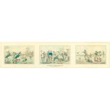 ALKEN, HENRY  (1784 London 1851) Lot of 6 sheets.: 'Caricatures of Middlesex Sporting'. Pencil