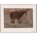 BRUN, LOUIS-AUGUSTE called BRUN DE VERSOIX  (Rolle 1758 - 1815 Paris) Study of a horseman and two