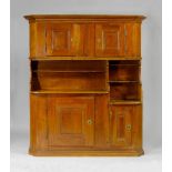 BUFFET WITH COMPARTMENTS, Baroque, Switzerland, end of the 18th century. Cherry wood. Upper and