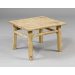 SALON TABLE, in the rustic style. Hardwood. Rectangular leaf. 58x64x45 cm.    SALONTISCH, im