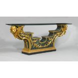 ALTAR RAIL AS A CONSOLE, late Baroque, Italy, 19th century. Carved wood, decorated with leaf garland