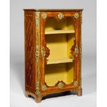 MODEL VITRINE/SMALL VITRINE, late Regency, France, 19th century. Purpleheart and rosewood inlaid