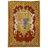 FROM THE DE AMODIO COLLECTION: 2 TAPESTRIES WITH THE COATS-OF-ARMS OF THE FAMILIES DE AMODIO AND